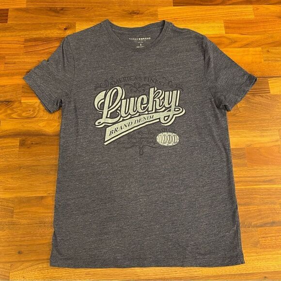 🍋 Lucky Brand • Men's Lightweight Short Sleeve Graphic Tee Shirt Size Small - Picture 1 of 6